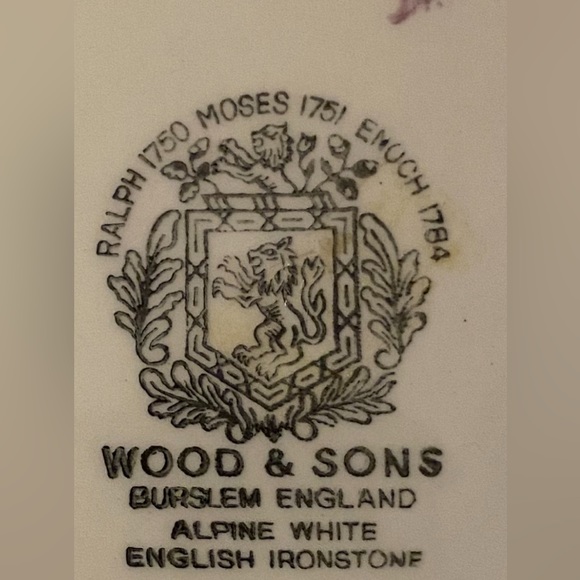 Pretty Decorative plate 9” - Wood & Sons English Ironstone - Picture 4 of 4